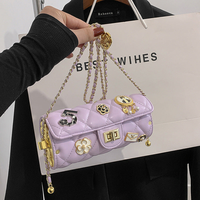 Women's Fashionable Classic Style Rhombus Personality Korean Shoulder Bags