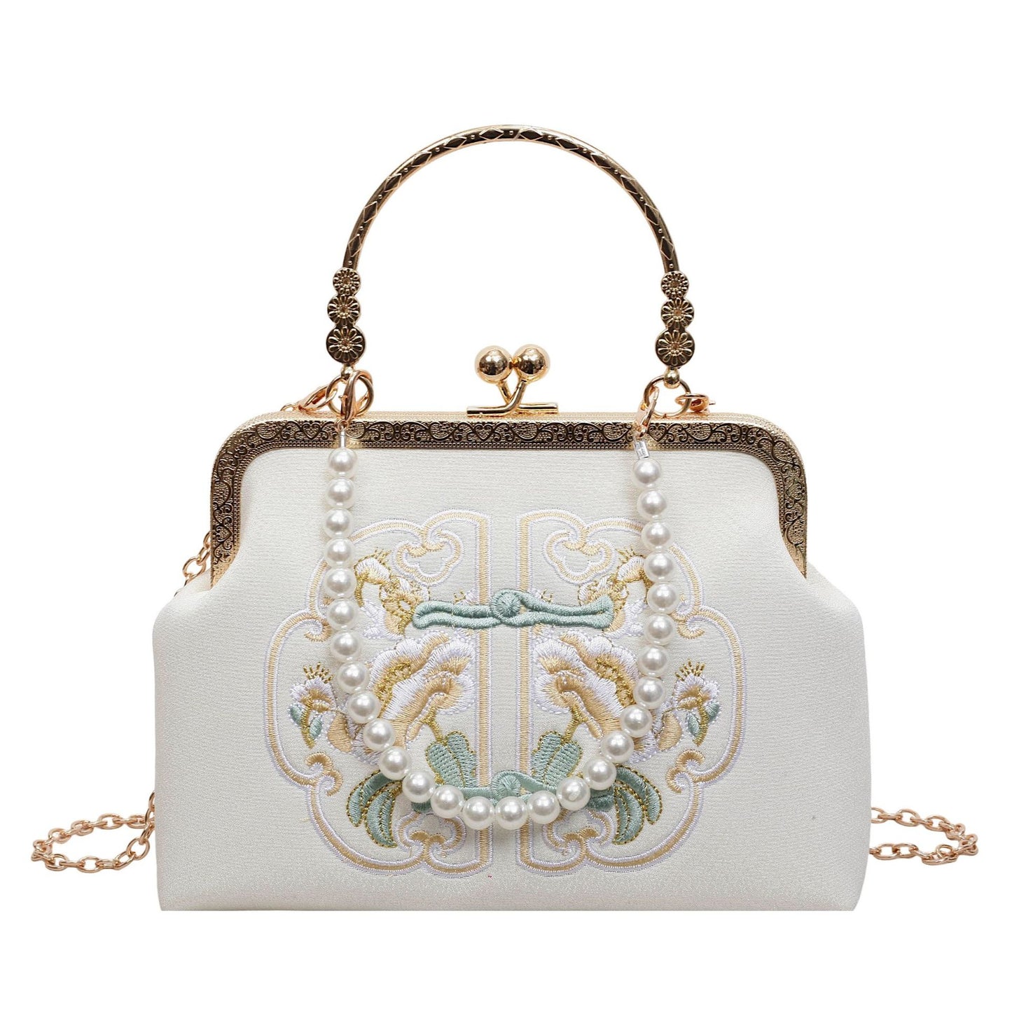 Women's Cheongsam Chinese Style Embroidery Portable Fashion Women's Shoulder Bag