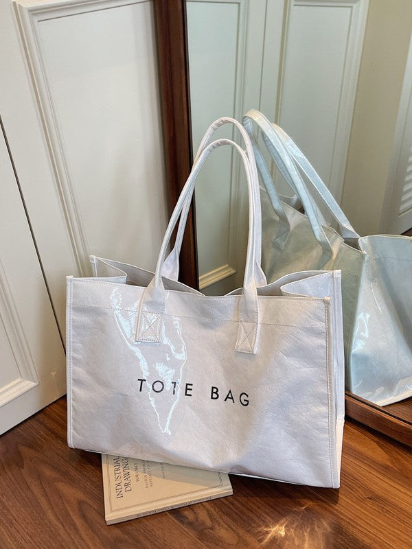 Women's Large Capacity Patchwork Fashion Simple Commute Tote Bag