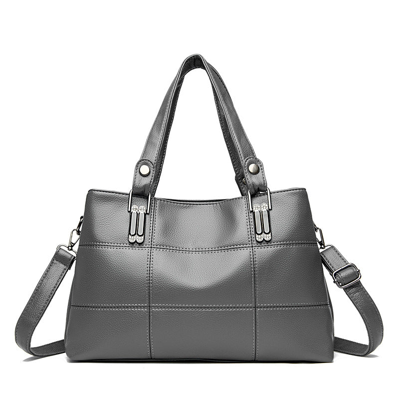 Women's Large Capacity Totes Quality Embroidery Thread Plaid Tote Bag