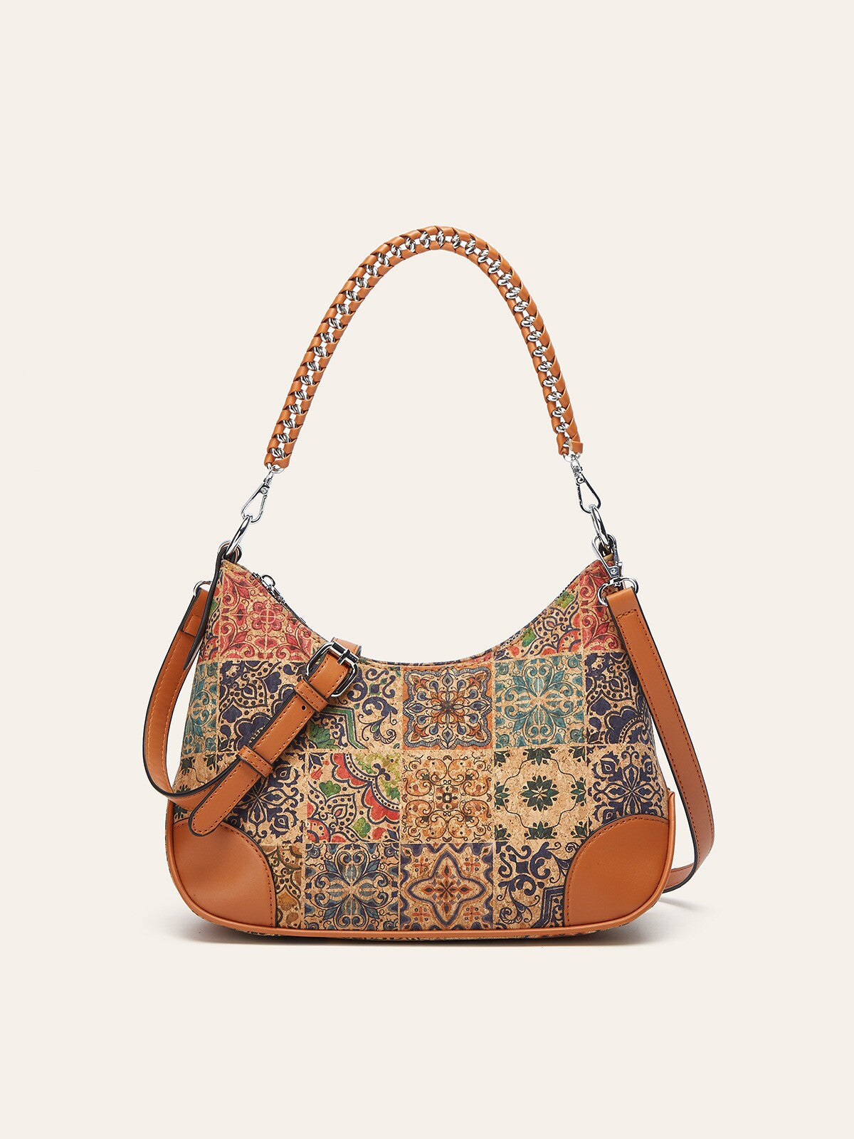 Ethnic Print Fashion High Sense Baguette Underarm Bag