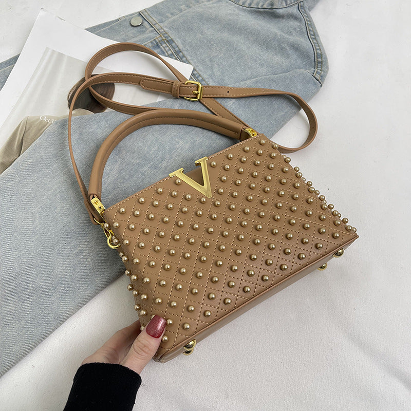 Women's Trendy Lady Pearl Portable Street Shot Commuter Women's Shoulder Bag