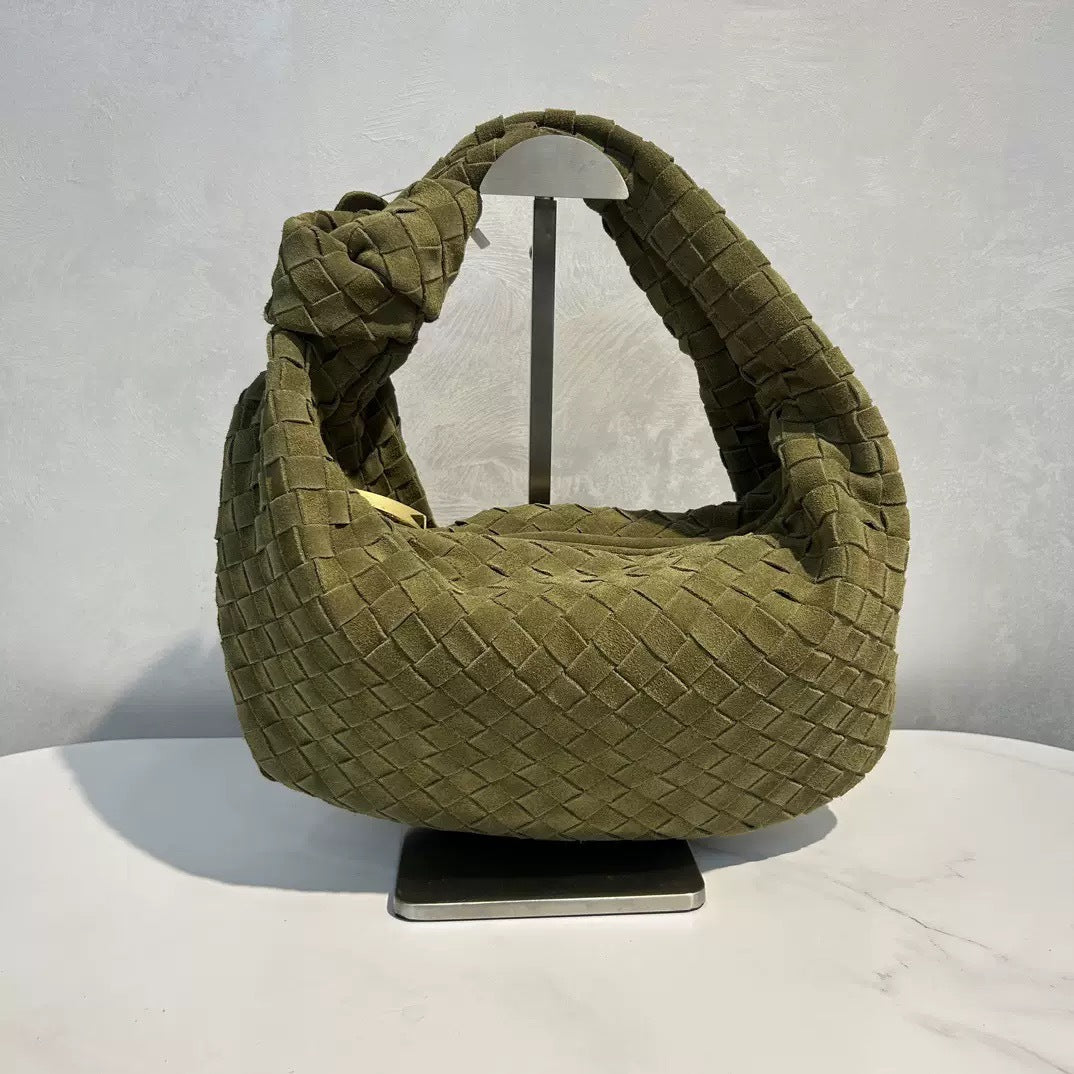 Women's Woven Fashionable Portable Dumpling Design Knotted Bags