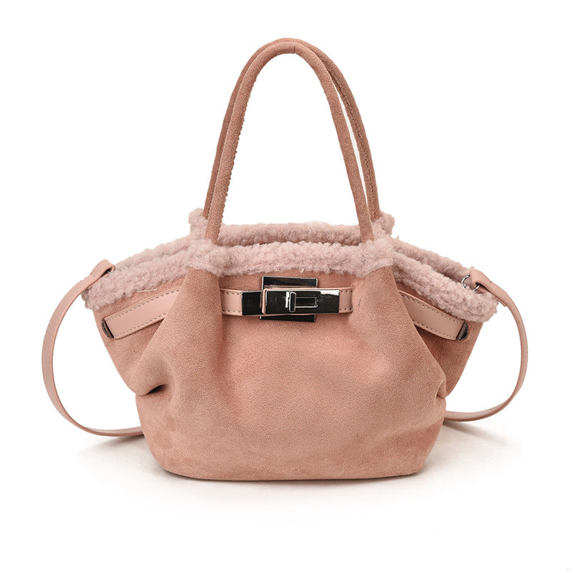 High-grade Retro Plush Female Niche Commuter Women's Handbag