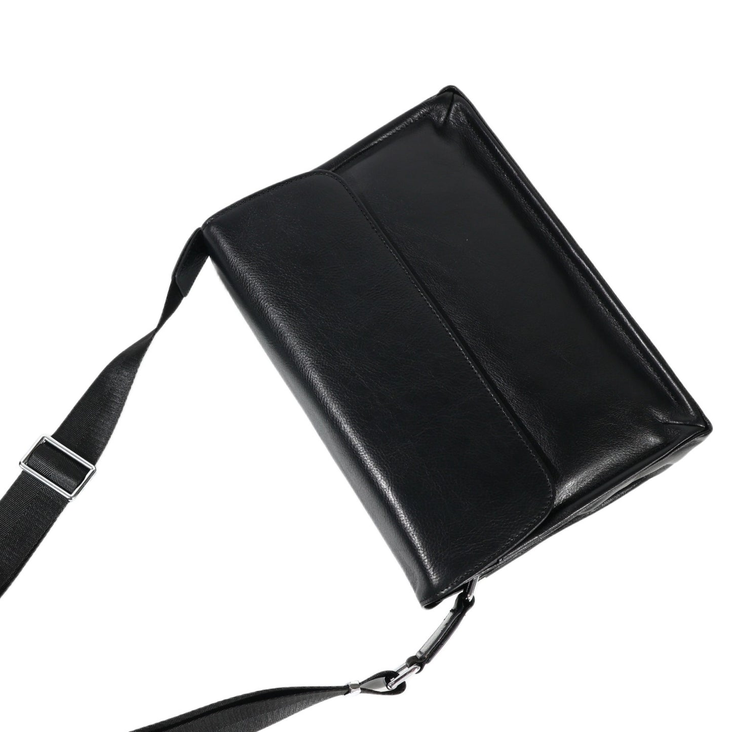 Men's Simple Commute Leather Large Capacity Portable Men's Messenger Bag