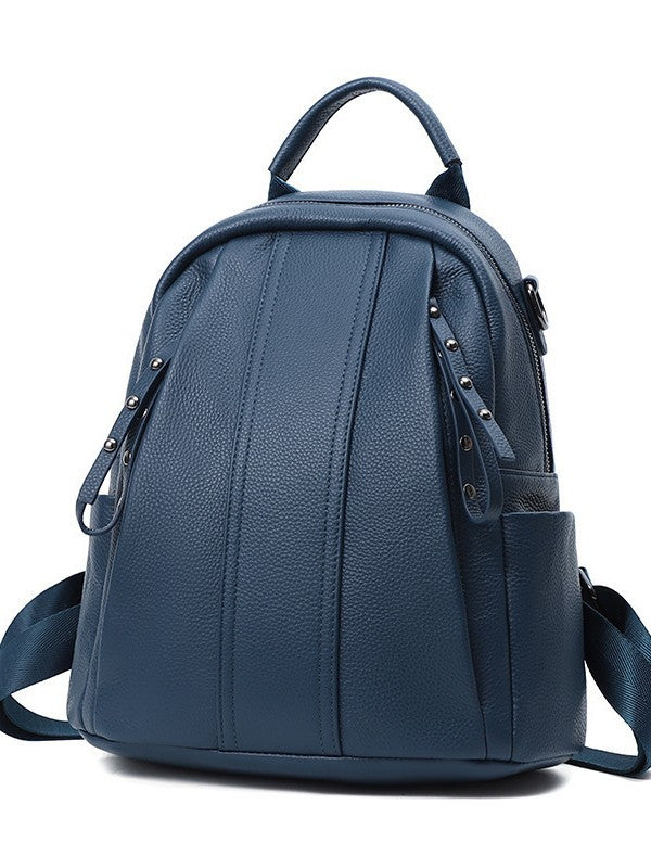Women's Leather Korean Fashionable First Layer Cowhide Large Capacity Women's Backpack
