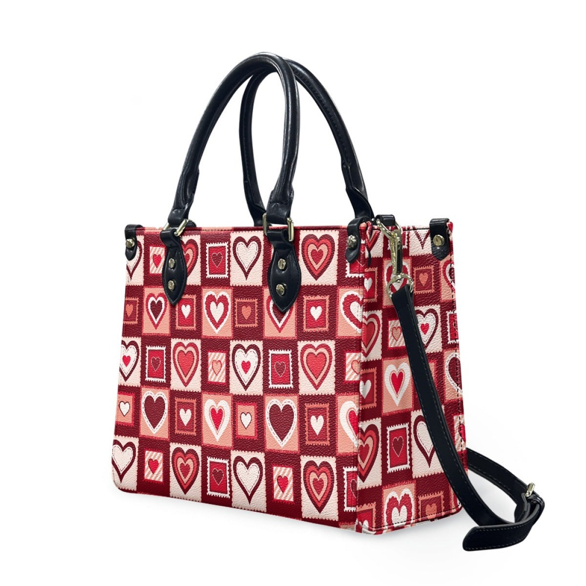 Women's Valentine's Day Heart Printing Fashion For Girlfriend Mom Shoulder Bags