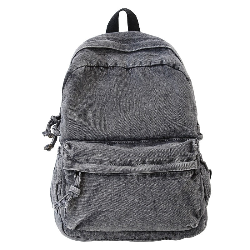 Retro Easy Matching Large Capacity Denim Female Class Camp Leisure Backpack