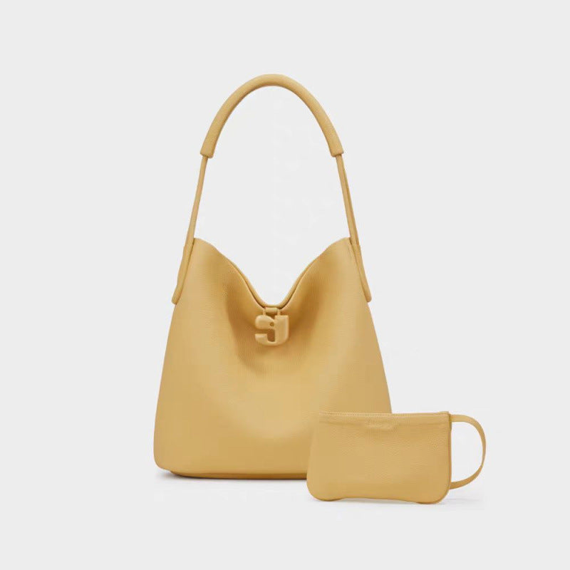 Women's Pig Large Sizes Design One White Bucket Bag