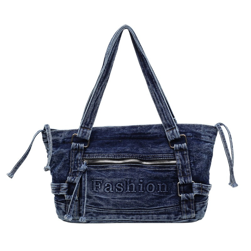 Casual Fashion Trend Denim Commuter Wrist Women's Messenger Bag