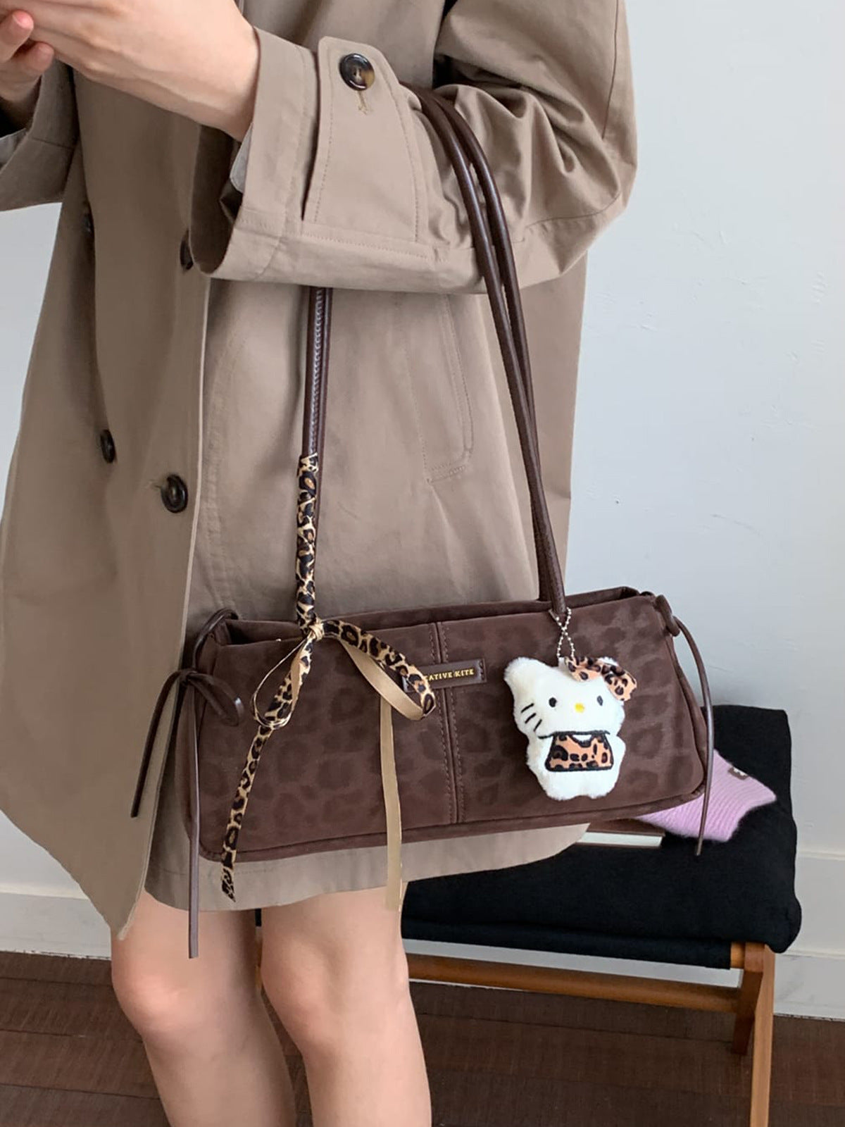Women's Minority Leopard Print Fashion High-grade Hand-held Bags