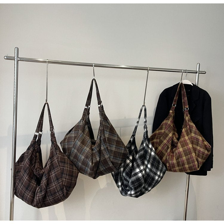 Women's Popular Versatile Textured Woolen Underarm Canvas Bags