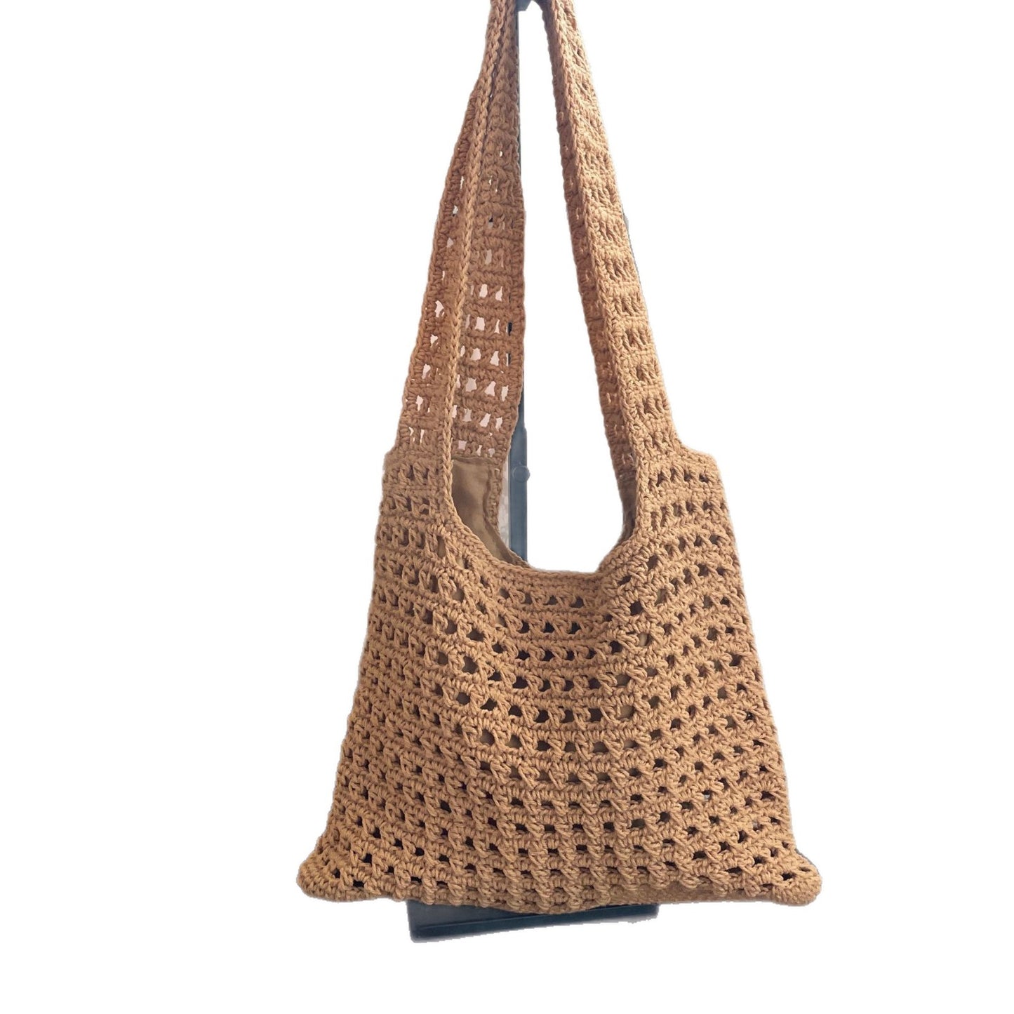 Women's Cotton Thread Woven Simple Vacation Style Beach Women's Shoulder Bag