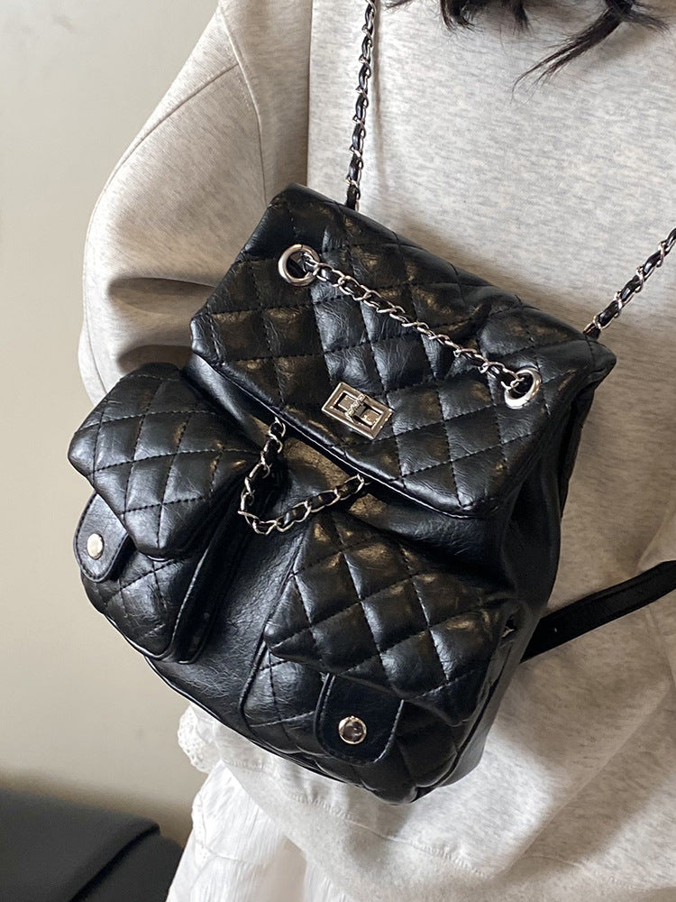 Women's Chic Rhombus Chain Temperament Wild High-grade Women's Shoulder Bag