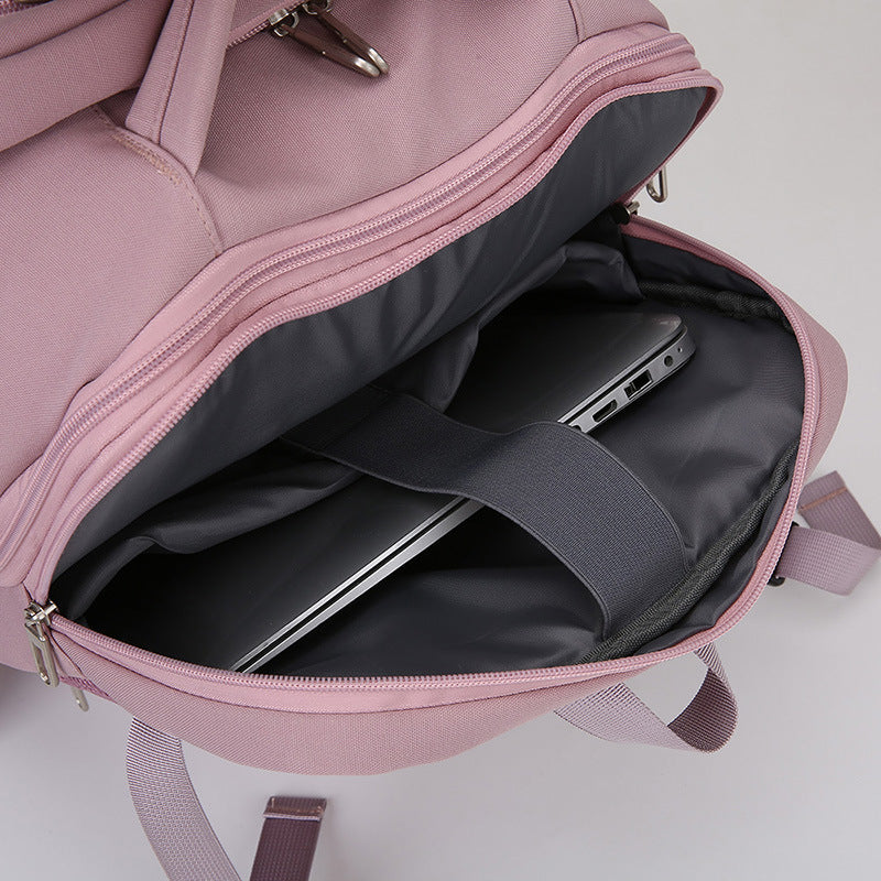 Pretty Leisure Commute Solid Color College Business Backpack