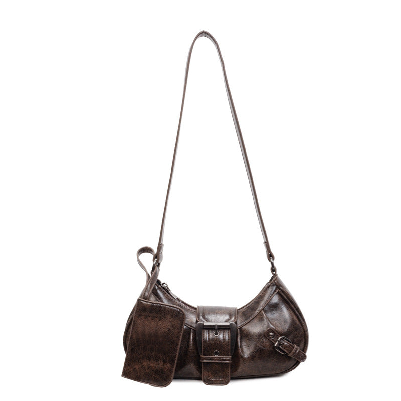 Women's American Retro Commuting Elegant Motorcycle Trendy Fashion Women's Messenger Bag