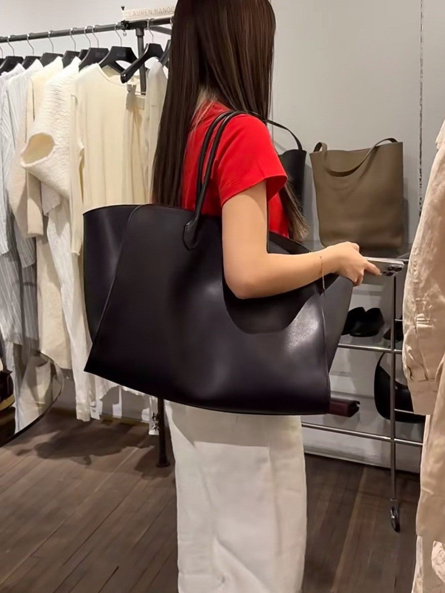 Women's Kendall Niche Shopping Big Cowhide Leather Underarm Bag