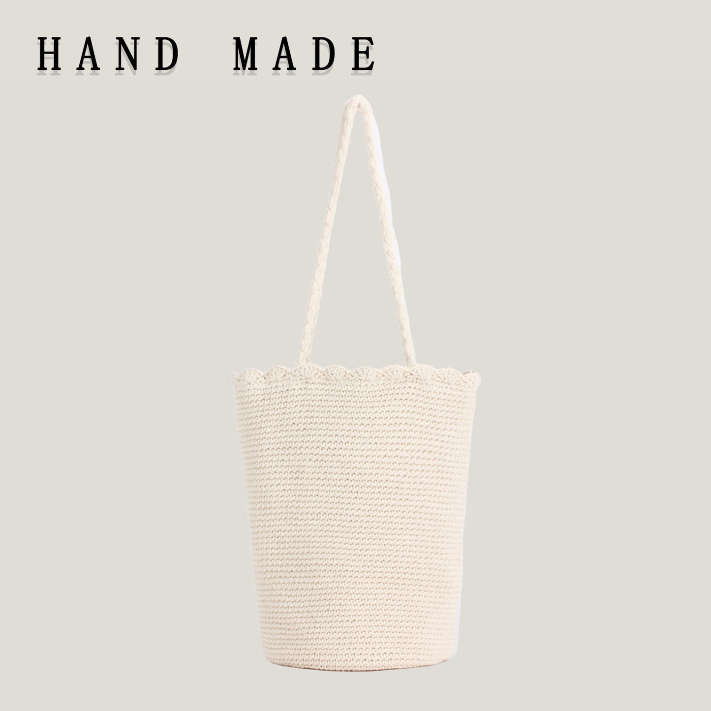 Mori Style Hand-woven Hand Crocheting Cotton Women's Shoulder Bag