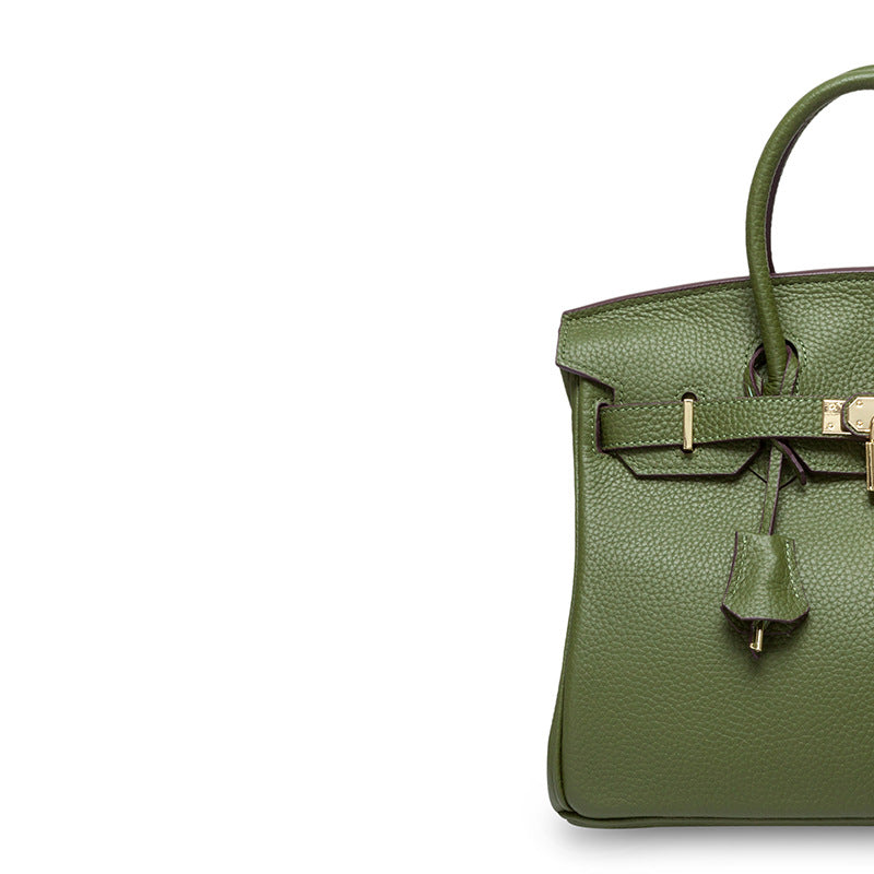 Women's First Layer Cowhide Texture Fashionable Korean Style Genuine Bags