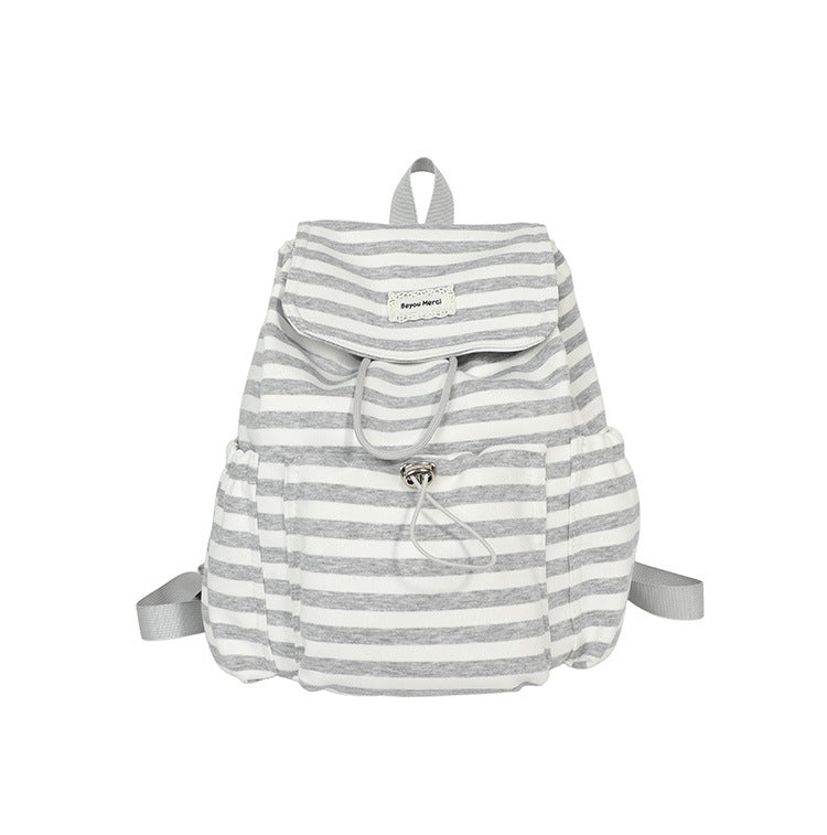 Women's Korean Style Design Star Stripes Good-looking Lightweight Backpacks