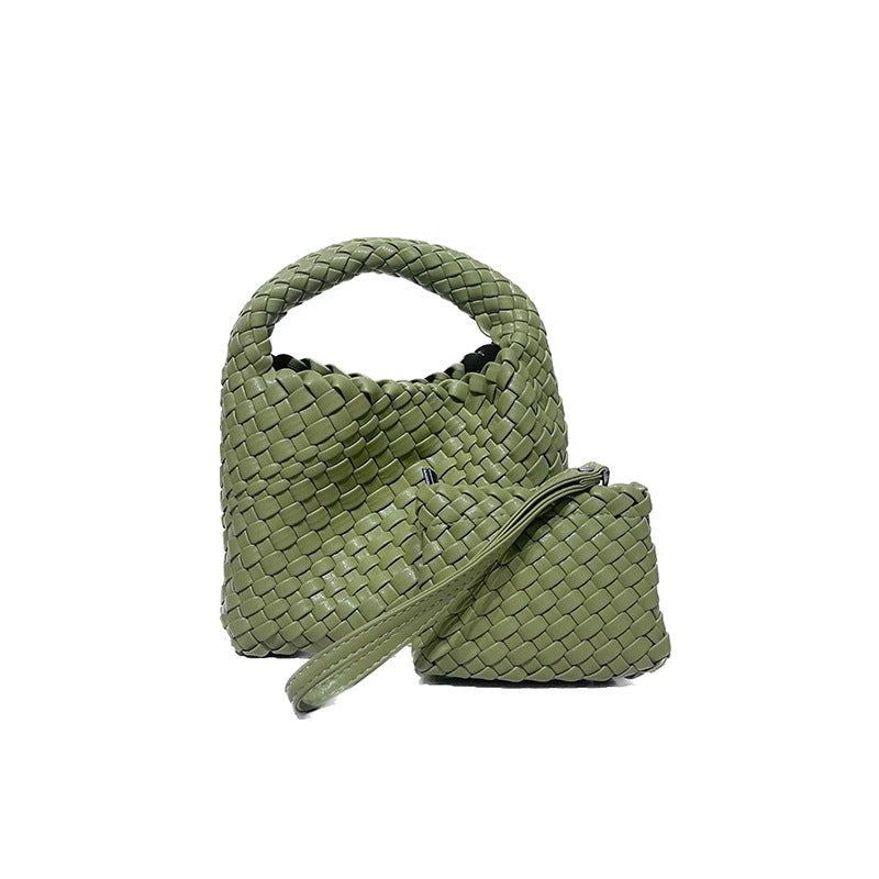 Women's Pretty Spinach Sailor Hand-woven Portable Women's Handbag