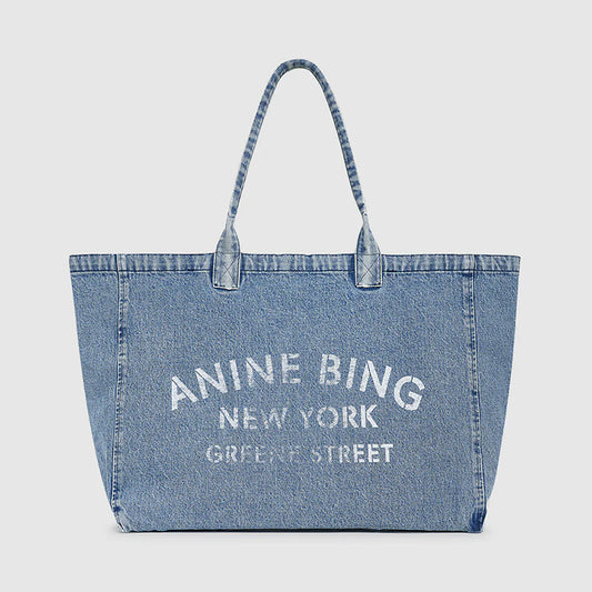 Women's North American Niche Classic Printing Denim Washed Fried Women's Handbag