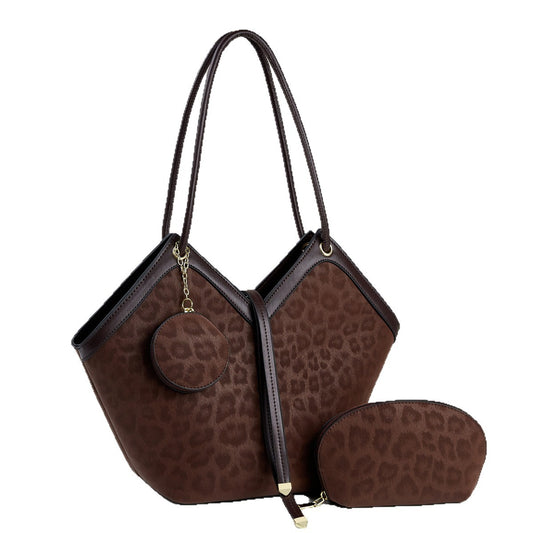 Women's Niche Simple Leopard Print Three-piece Bags
