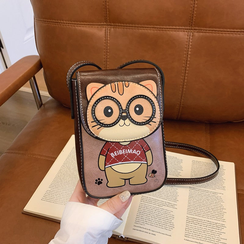Women's Cartoon Bear Cell Mini Cute Fashion Mobile Phone Bag