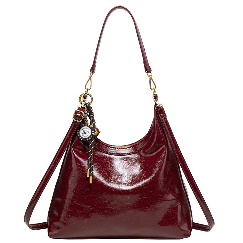 Women's Soft Leather Wedding Large Capacity Bridal Light Women's Shoulder Bag