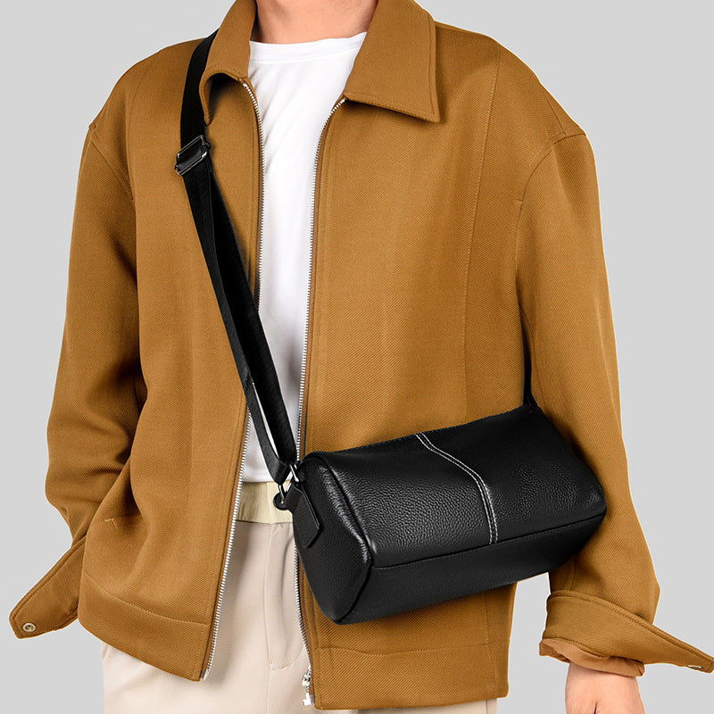 Men's Leather Large Capacity Soft Cowhide Commuter Men's Messenger Bag