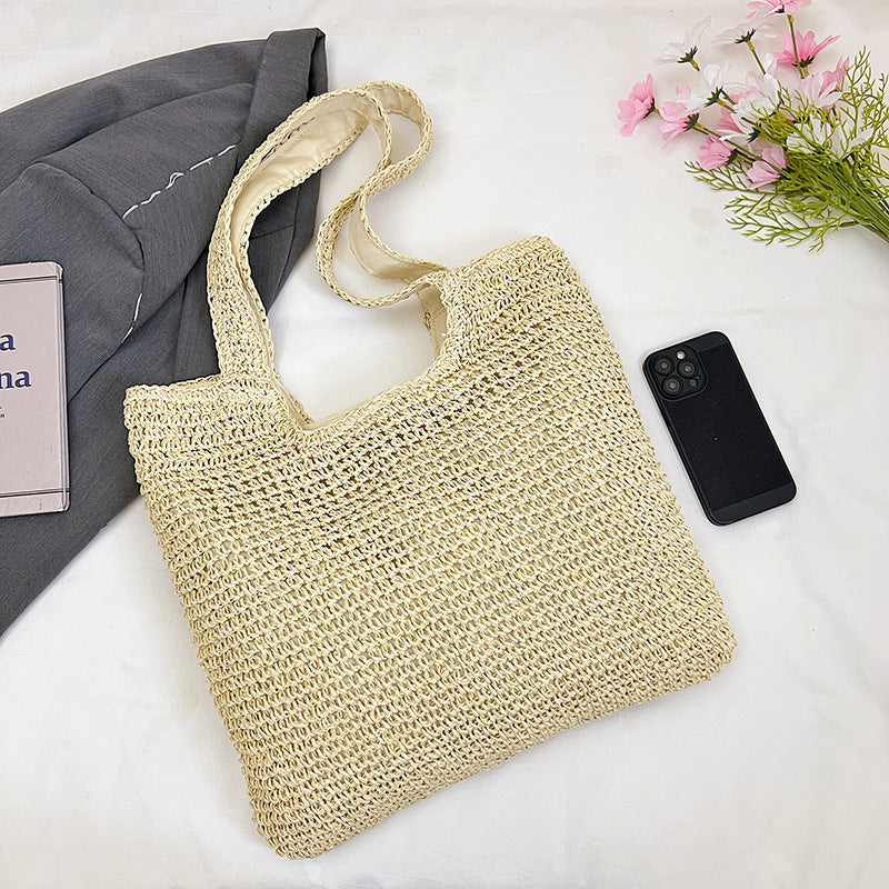 Women's Handmade Straw Woven Versatile Large Capacity Women's Shoulder Bag