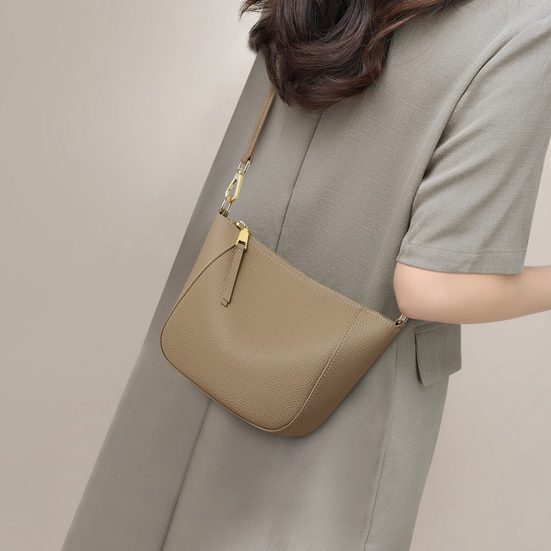 Women's Leather Packet First Layer Cowhide Dumpling Phone Bags