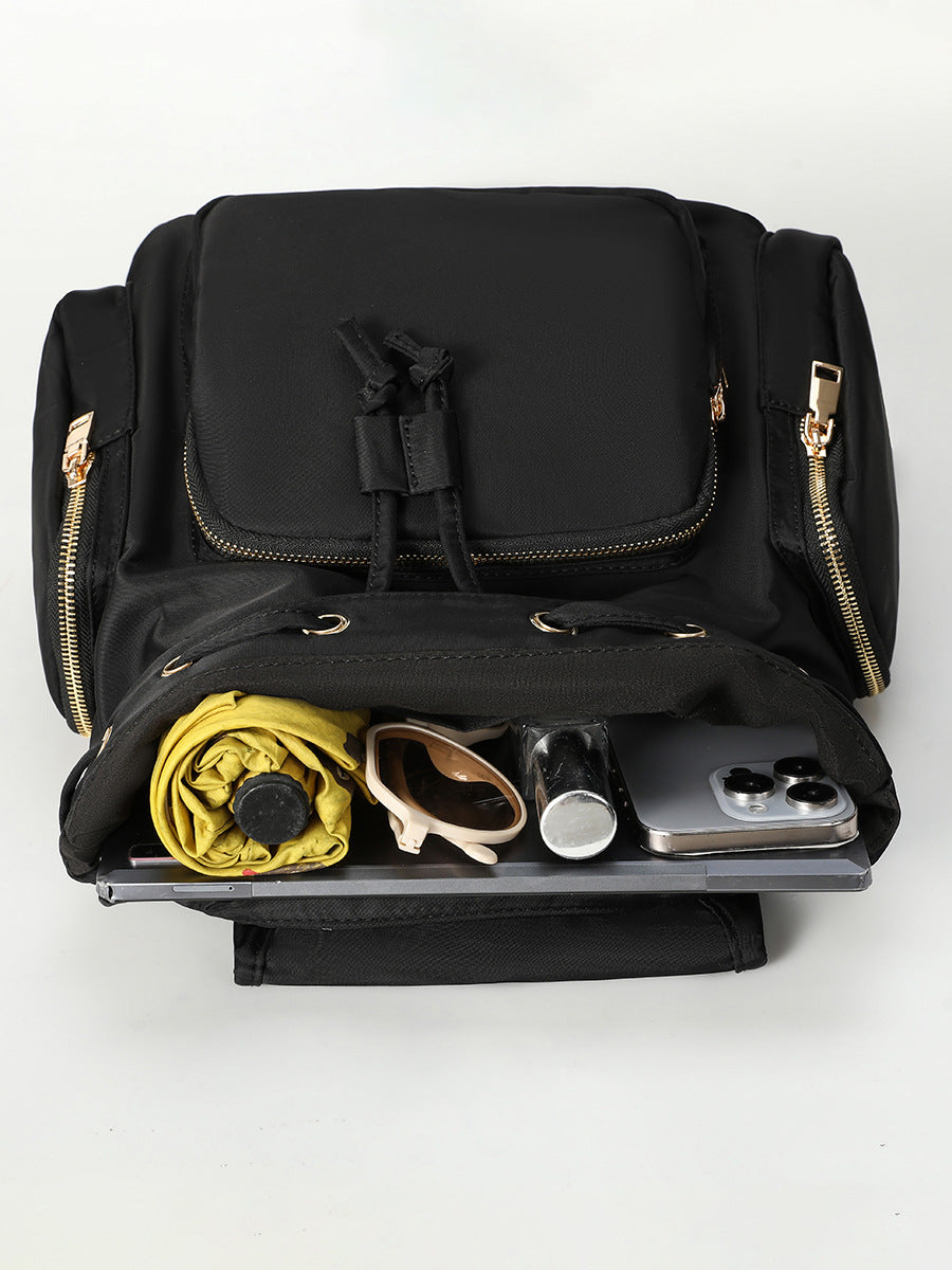 Women's Nylon Waterproof Flip Versatile Large Capacity Backpacks