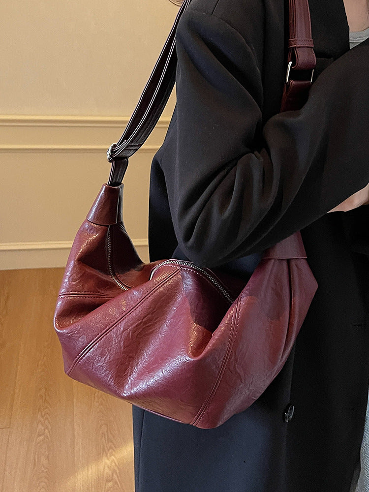 Women's Retro Lazy Style Underarm Dumpling Commute Women's Messenger Bag