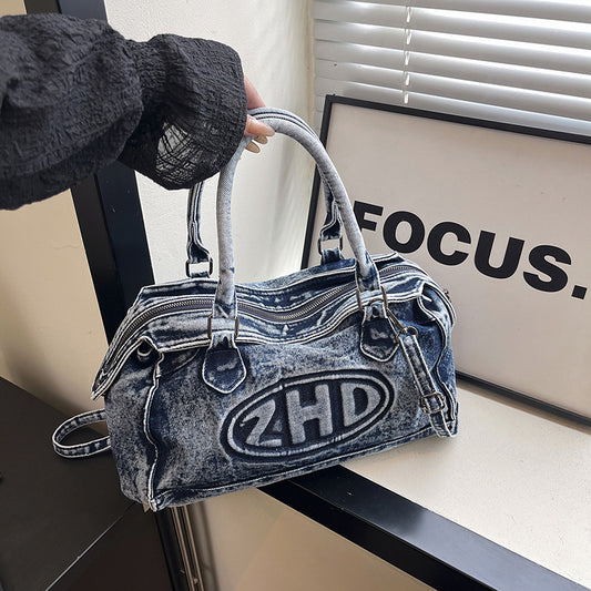 Women's Retro Fashion Denim Canvas Portable Women's Messenger Bag