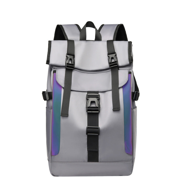Contrast Color Large Capacity Nylon Cloth College High Leisure Backpack