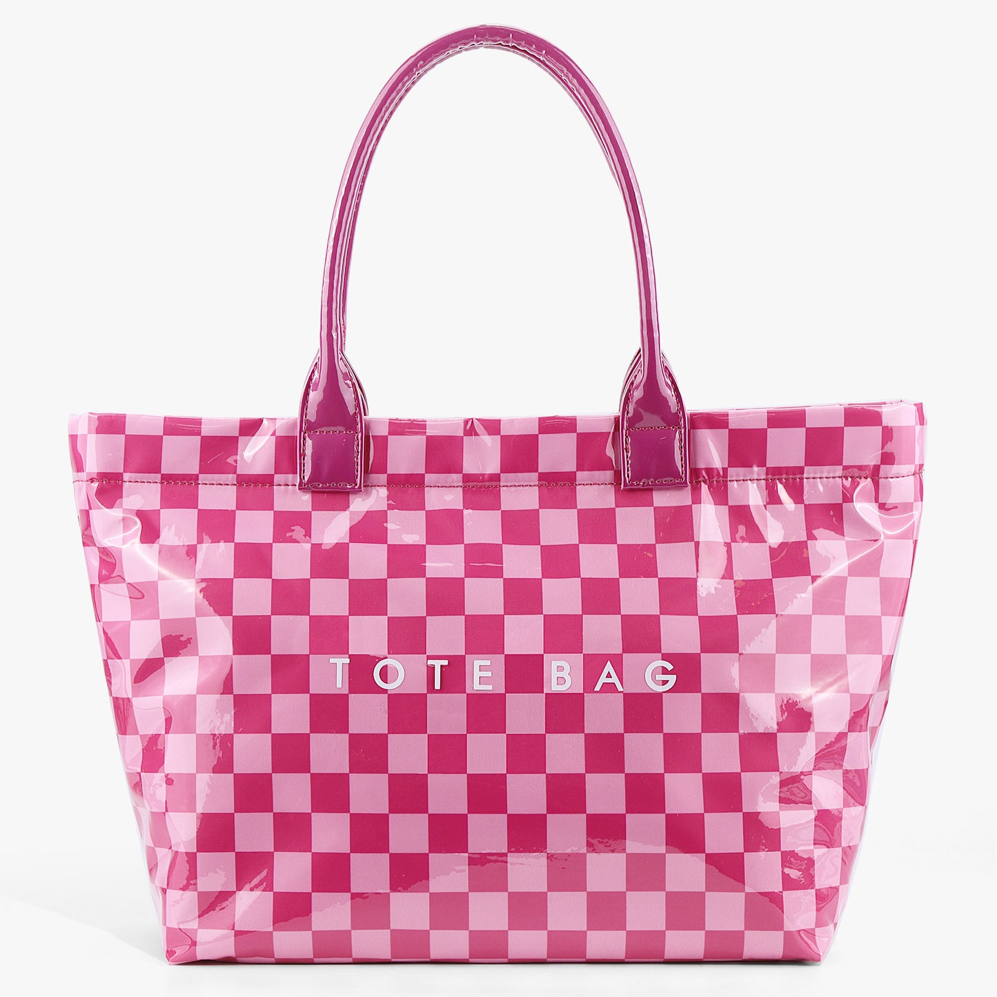Women's Retro Chessboard Plaid Commuter Large Capacity Transparent Bags