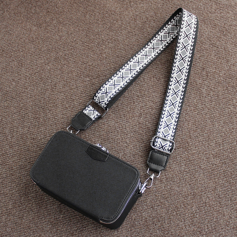 Leather Western Style One Underarm Wide Small Square Bags