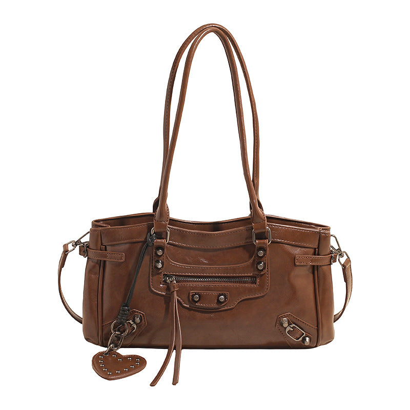 Women's Unique Rivet Zipper Locomotive Style Sweet Cool Hot Personalized Large Bags