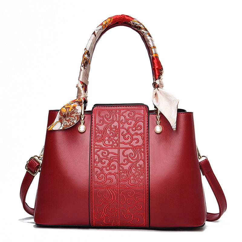 Women's Red Wedding High-grade Mom Large Capacity Handbags