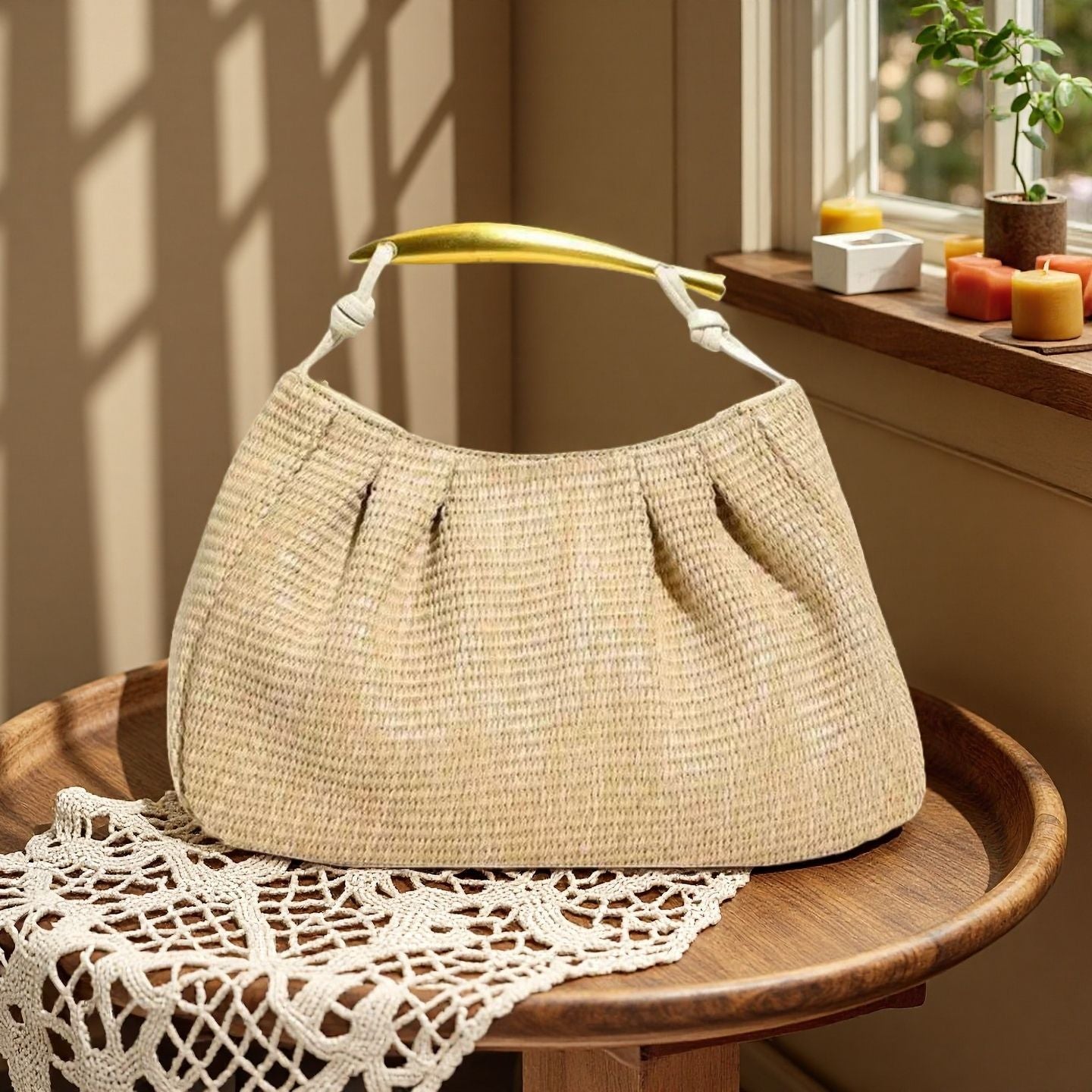 Straw Female Seaside Vacation Style Sense Women's Messenger Bag