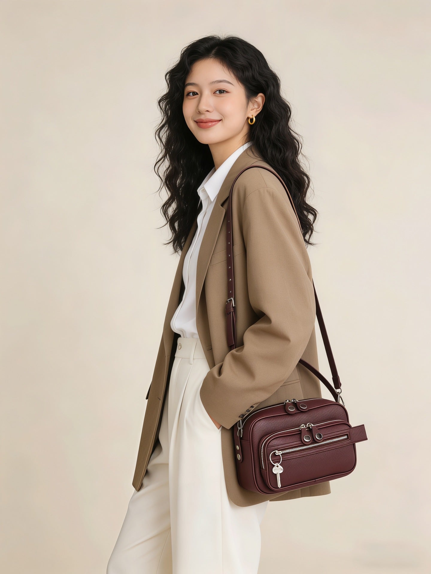 Slouchy Trendy Women's Motorcycle Fashion Simple Women's Shoulder Bag
