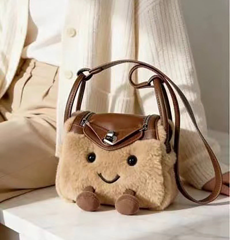 Knock Cute Fluffy Lindy One Portable Bags