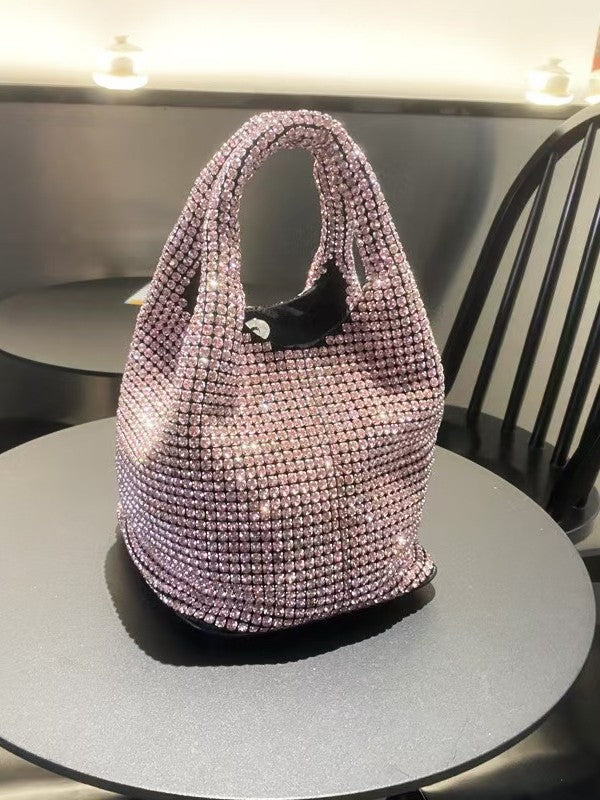 Women's Style King Rhinestone Portable Elegant Vegetable Basket Women's Messenger Bag
