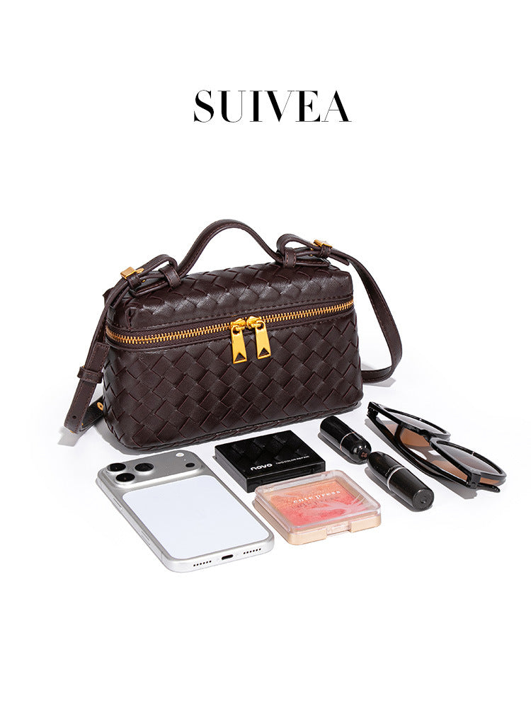 Women's Lunch Box Woven Retro Easy Matching Portable Women's Handbag