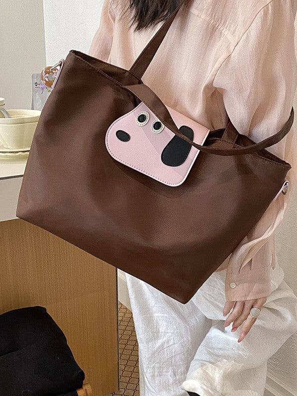 Women's Simple Large Capacity Totes Outing Commuter High-grade Tote Bag