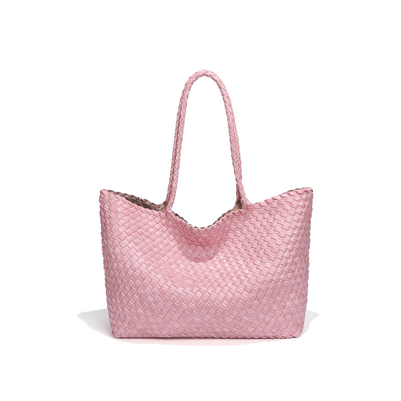 Fresh Woven Artistic Large Capacity Shopping Bags