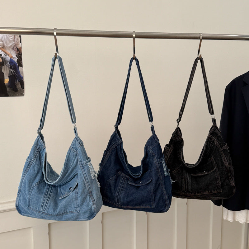 Women's Denim Fashion Large Capacity Commuter For Bags