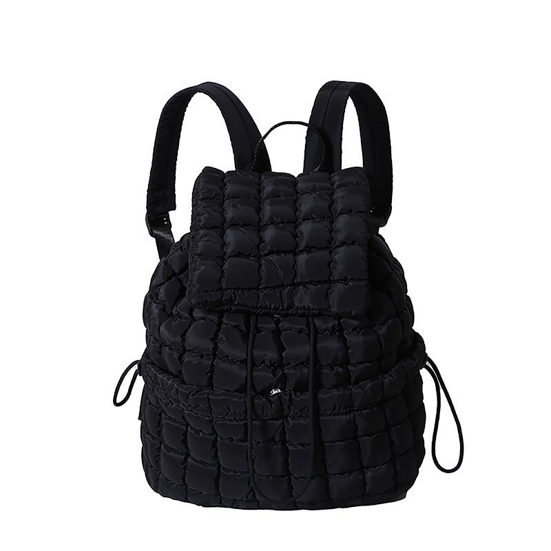 Women's Fashion Commuter Large Capacity Fluffy Plaid Backpacks