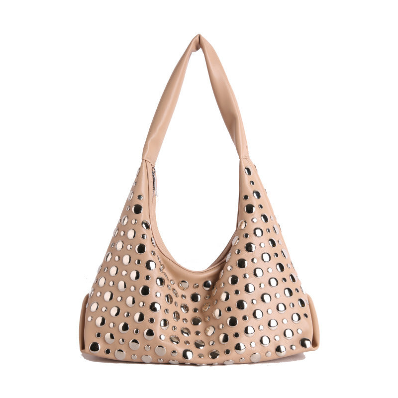 Women's Retro Minority Underarm Fashion Studded Commuter Women's Shoulder Bag